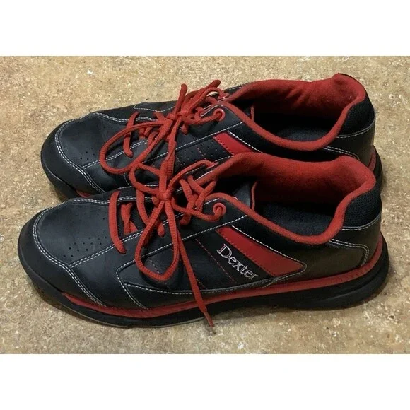 Dexter Ricky IV Black/Red Men\'s Bowling Shoes Size 9.5 Medium D Dexter Mens Ricky IV Black Red Bowling Shoes + FREE SHIPPING  main image 3